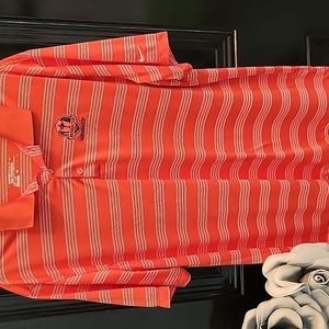 Nike Golf, Men's Dri-fit, Orange striped size XL
